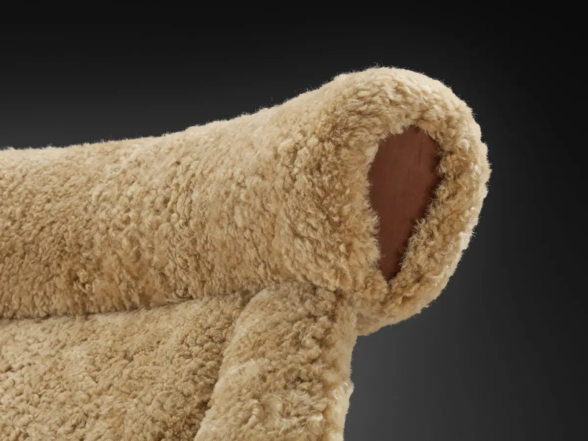 Illum Wikkelsø 'Ox' Lounge Chair In Beige Sheepskin 2