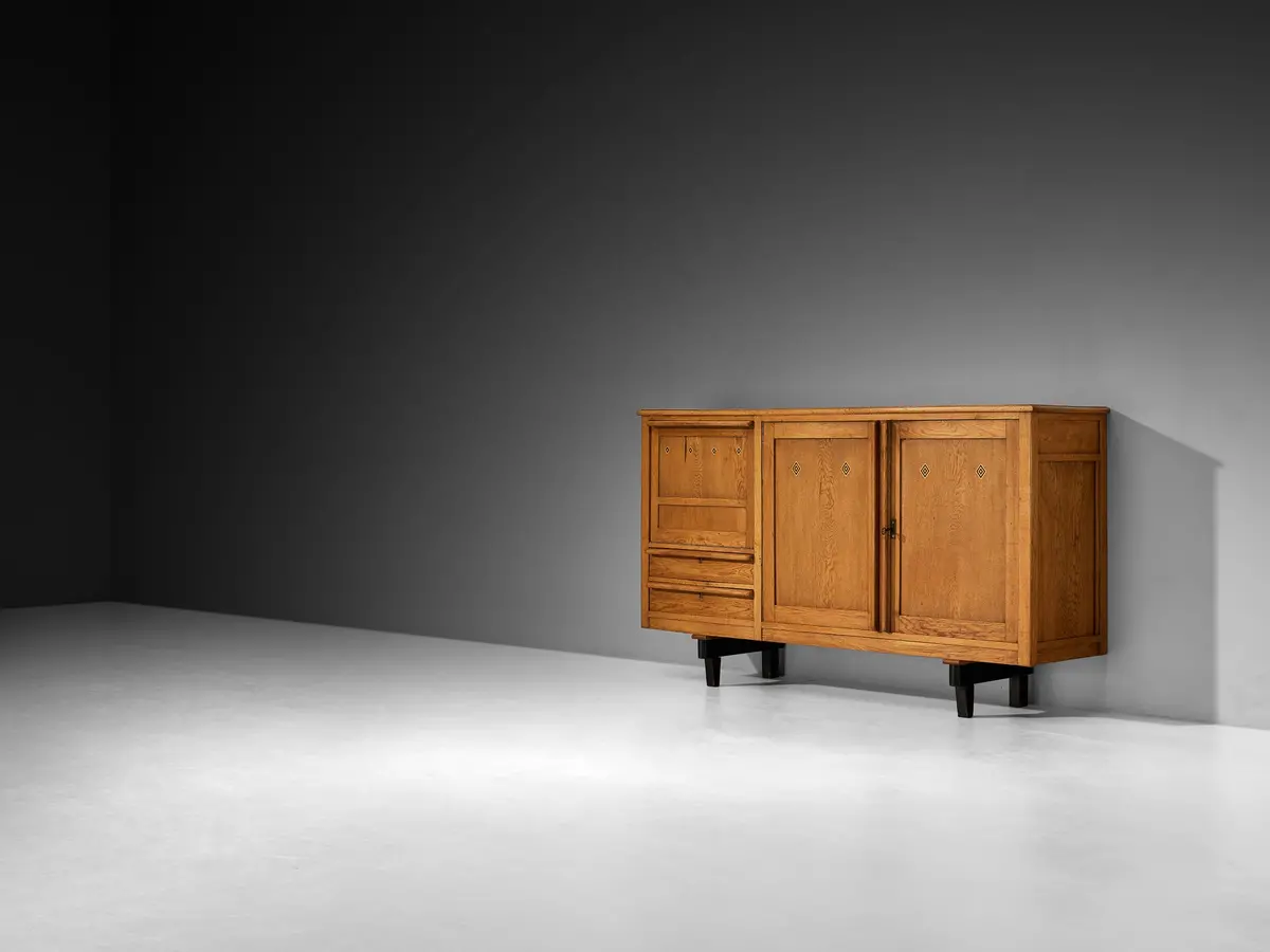 1950S Sideboard In Solid Oak 1