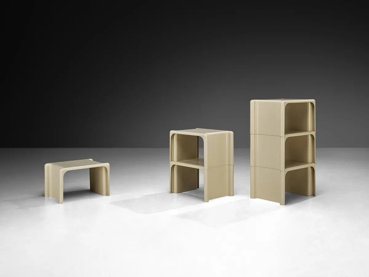 Giotto Stoppino For Elco Set Of Six Stackable 'Scagno' Side Tables 1