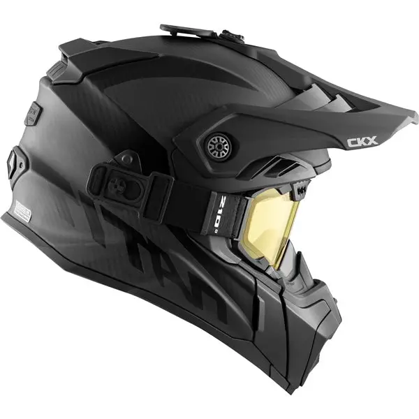 Ckx Titan Airflow Carbon Winter Helmet With 210° Goggles - Matte Carbo 1
