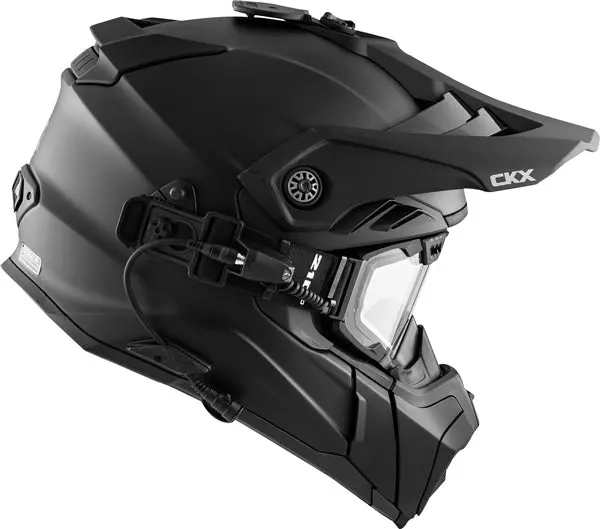 Ckx Titan Airflow Solid Matte Black Fiberglass Helmet With Electric 21 1