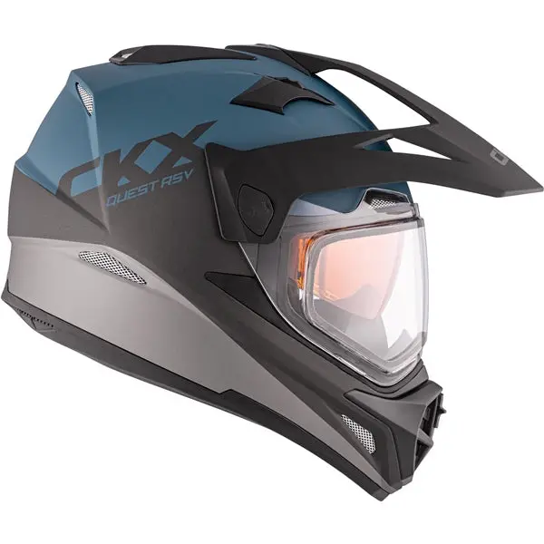 Ckx Quest Rsv Beam Mat Blue Double Lens Winter Helmet 1