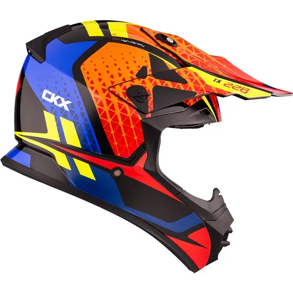 Ckx Tx228 Off-Road Motorcycle Helmet - Race Graphic - Gloss Colors 1