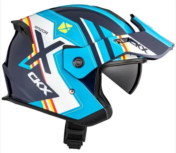 Ckx Razor-X Open-Face Helmet With Peak - Tropic Graphic 1