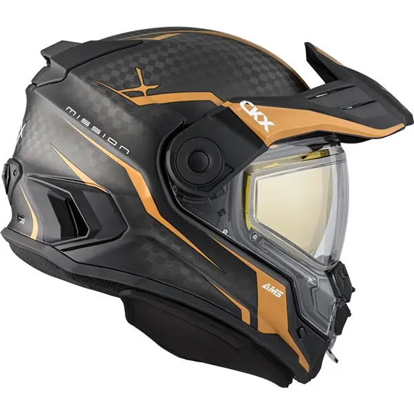 Ckx Mission Ams Winter Double Lens Full-Face Carbon Helmet - Fury Graphic 1