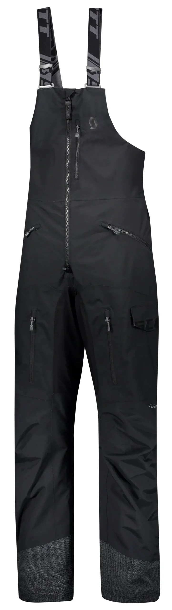 Scott Xt Shell Dryo Snowmobile Mens Pants Bibs - Black/Melange Grey 1