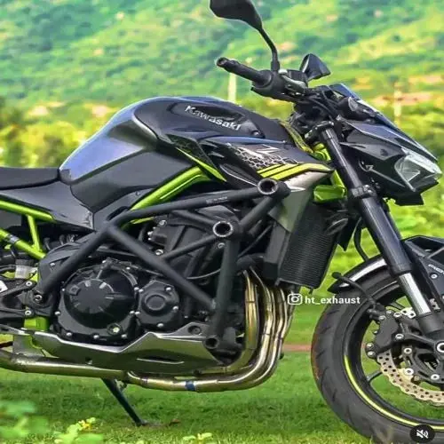 Crash Guard For Kawasaki Z 900 2021 With 4 Metal Sliders (Black Matt) - Sb 773 / Ht Exhaust 1
