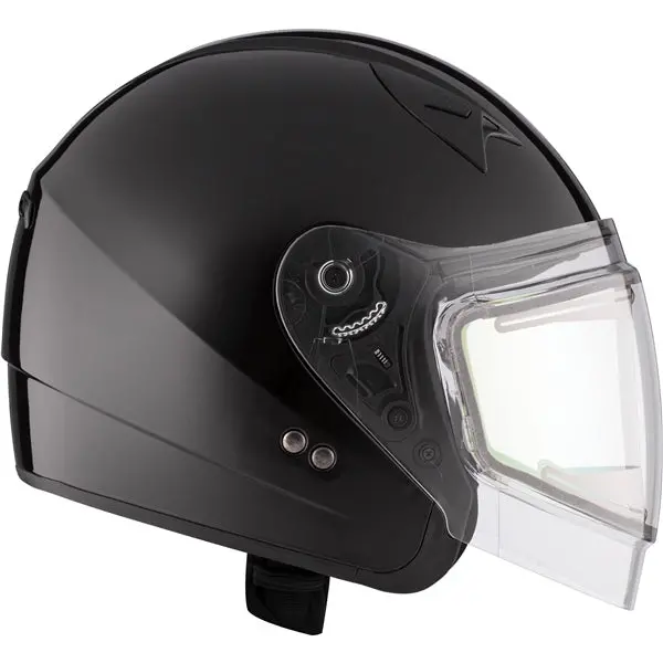 Ckx Vg977 Winter Open-Face Helmet Electric Double Lens Gloss Black 1
