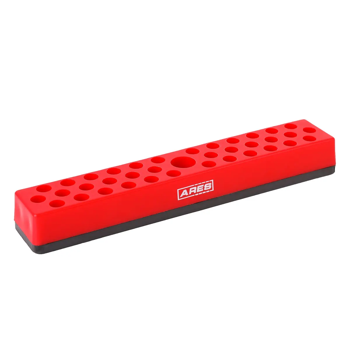 Ares 60011 - Red 37 Hole Hex Bit Organizer With Strong Magnetic Base 1