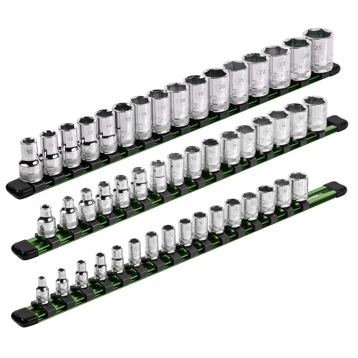 Ares 60045 - 3-Piece Green Aluminum Socket Rail Set 1