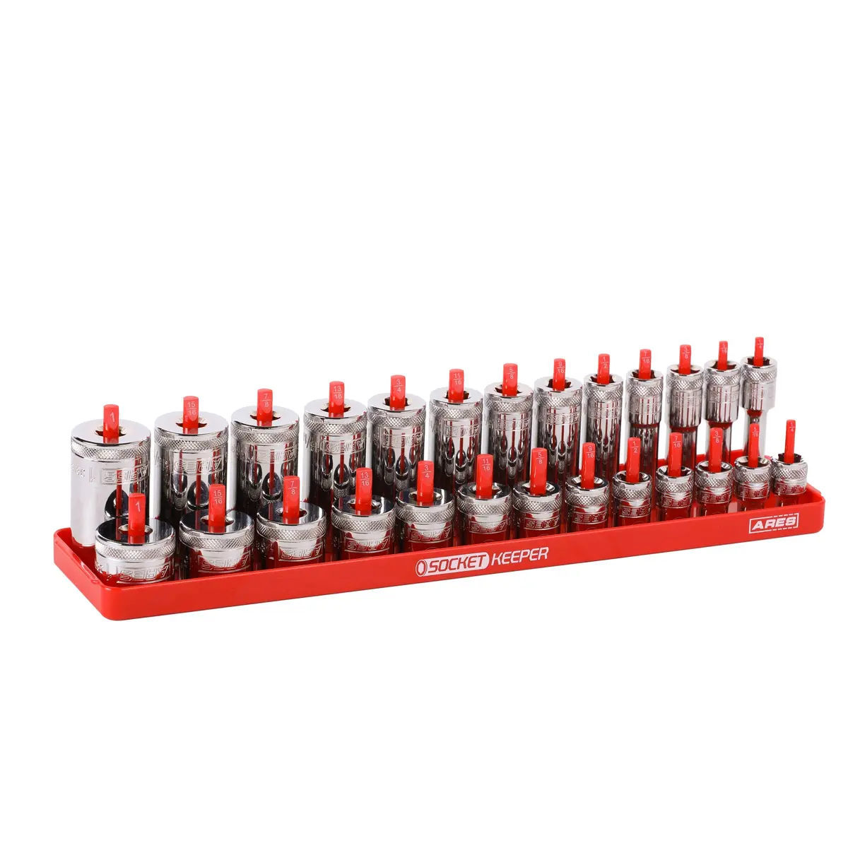3/8-Inch Drive Sae Socket Keeper Socket Organizer Tray 1