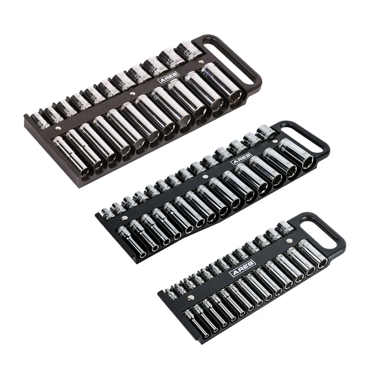 Ares 60163 - 3-Piece Black Magnetic Socket Holder Set 1