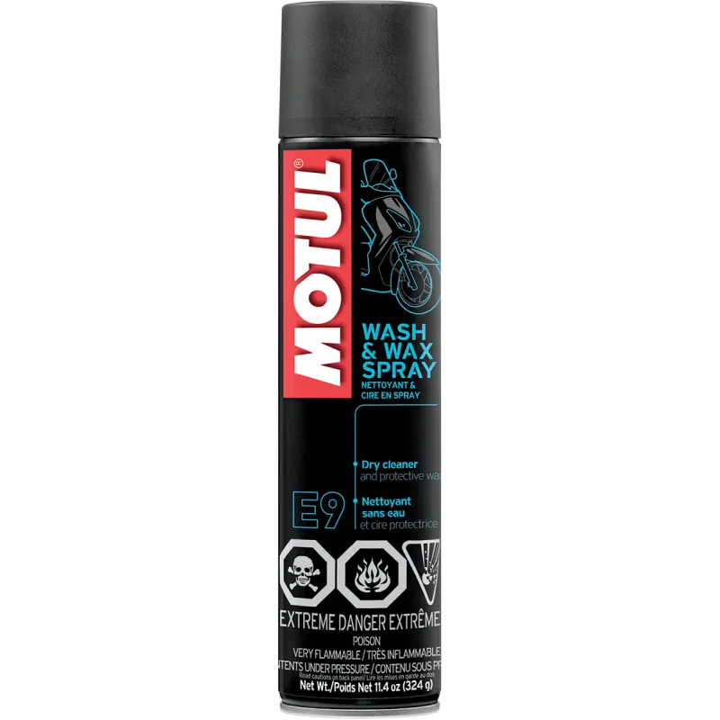 Motul E9 Wash & Wax Spray 400Ml Can Part # 103258 1