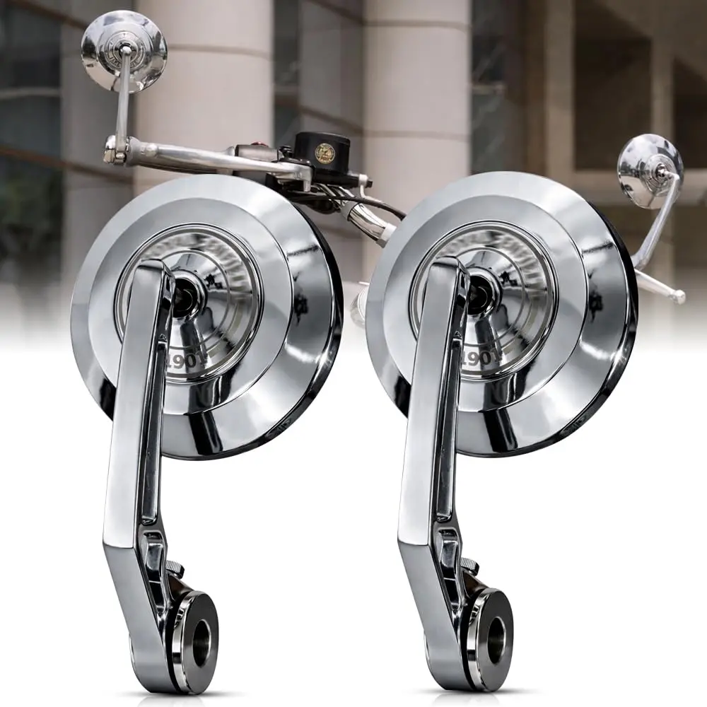 Premium Bar End Mirror For Hunter 350, Meteor 350, Classic Reborn , Guerrilla 450, Interceptor 650, Continental Gt, Super Meteor 650, Himalayan 411, Himalayan 450, Shot Gun 650, Goan 650 | Motorcycle Handlebar End Cnc Mirror, Rear View Bike Mirror 1