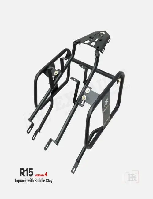 R15 V4 & R15 M Yamaha Top Rack With Saddel Stay (Black Matt) – Sb 568/ Ht Exhaust 1