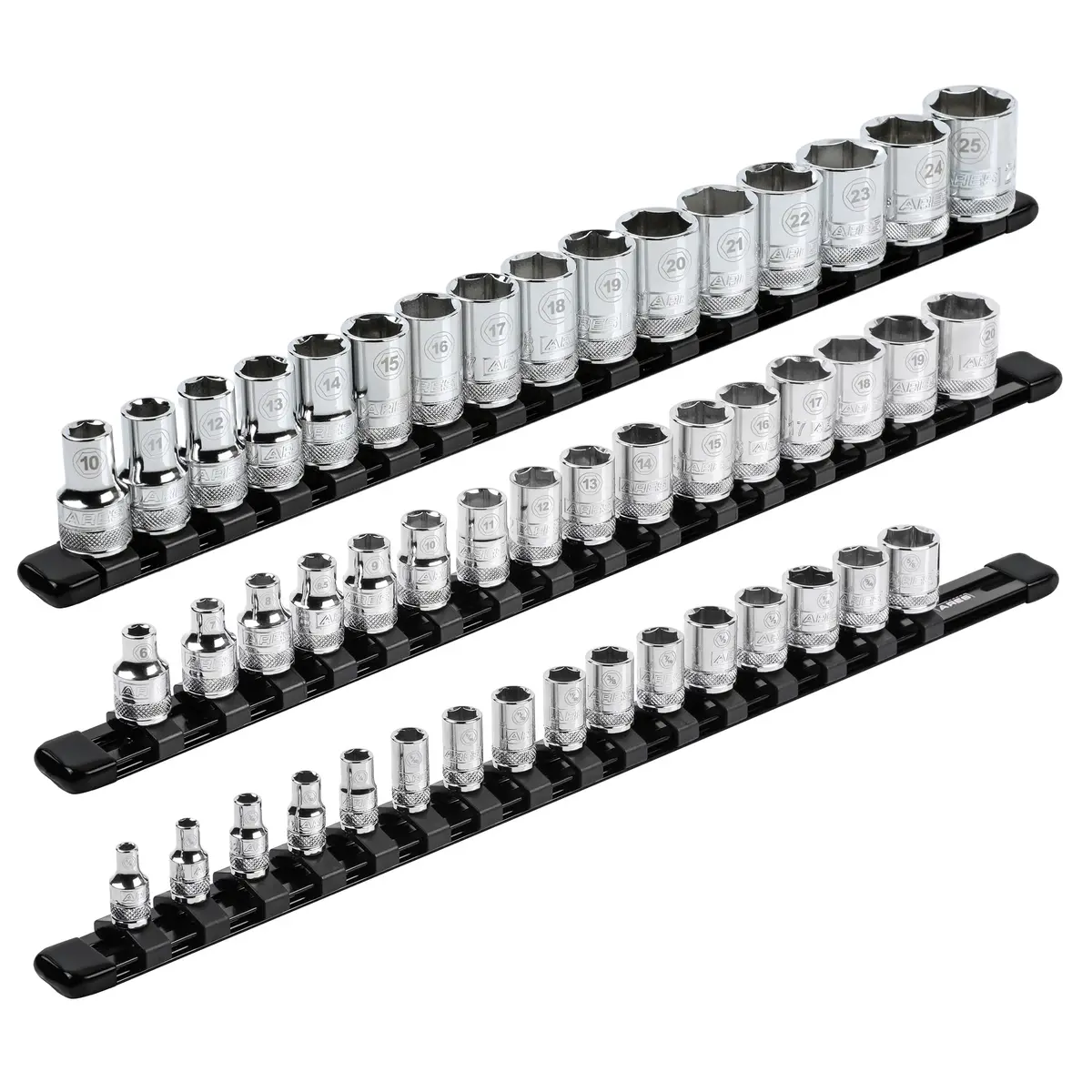 Ares 70087 - 3-Piece Black Aluminum Socket Rail Set 1