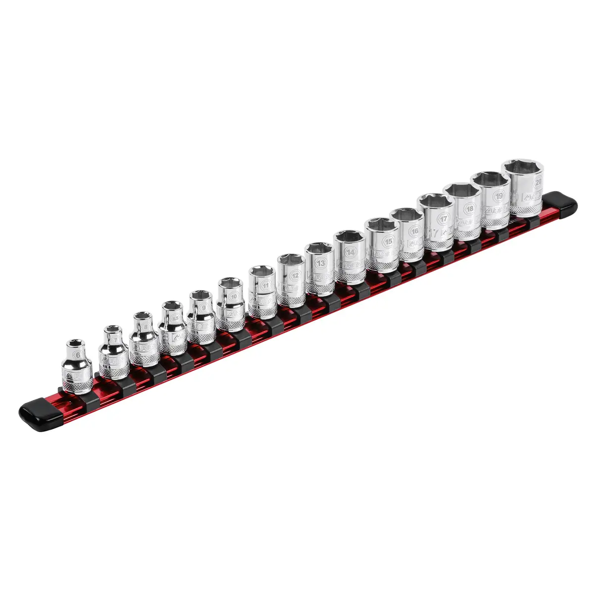 Ares 70202 - 3/8" Red Aluminum Socket Rail 1