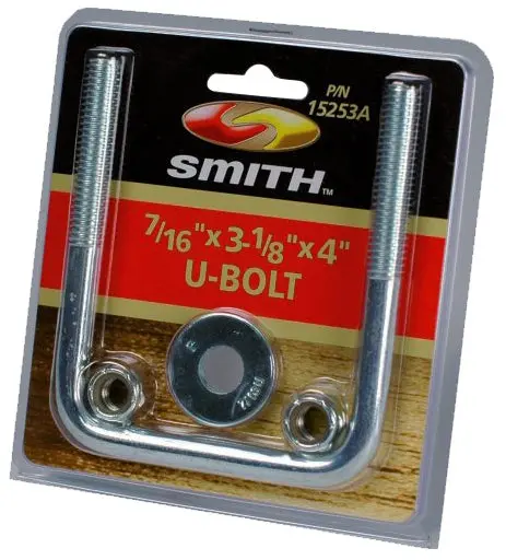 C.E. Smith Trailer Zinc U-Bolt 3-1/8" X 4" W/ Washer & Nut Part# 1525 1