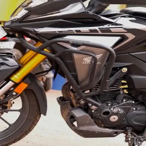Adv Crash Guard With 2 Metal Slider For Cb 200 X Black Matt - Sb 686 / Ht Exhaust 1