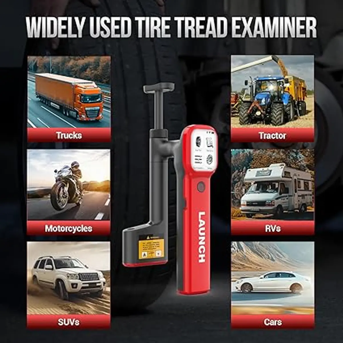 Lautread Launch Tread Master Handheld Laser Tyre Tread Depth Measurement Examiner By Launch 1