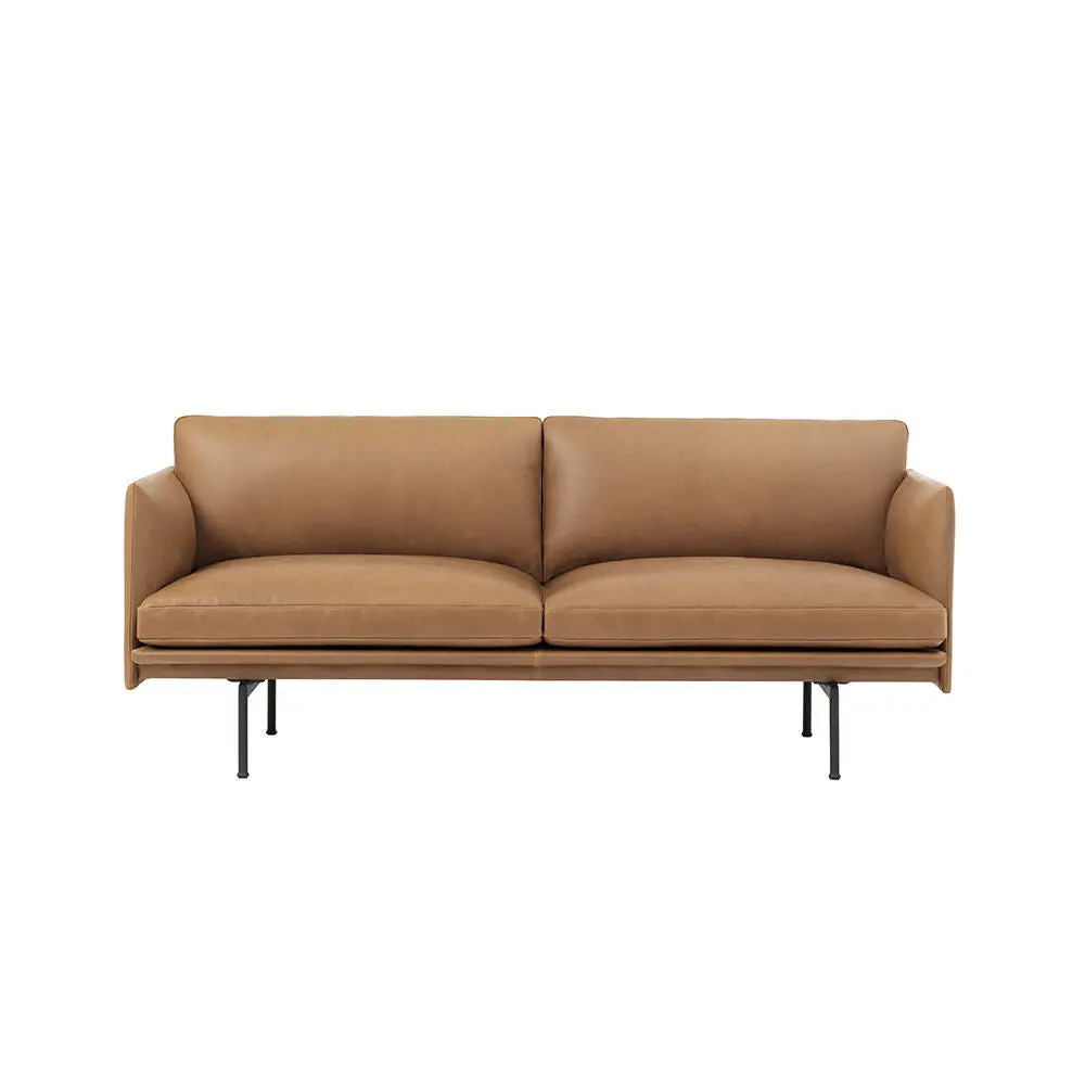 Muuto | Outline Sofa 2 Seater | Refine Leather Cognac 1