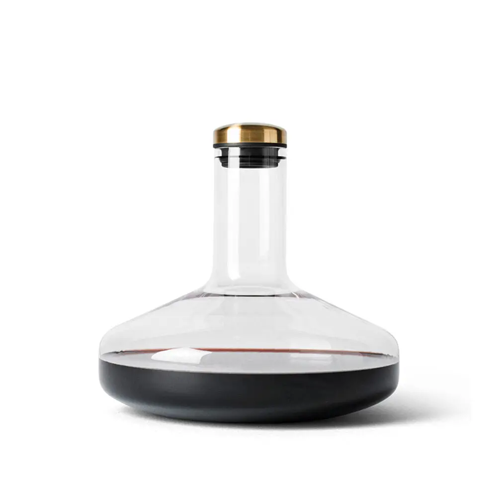 Audo Copenhagen (Menu) | Wine Breather Carafe Deluxe | Clear + Brass 1
