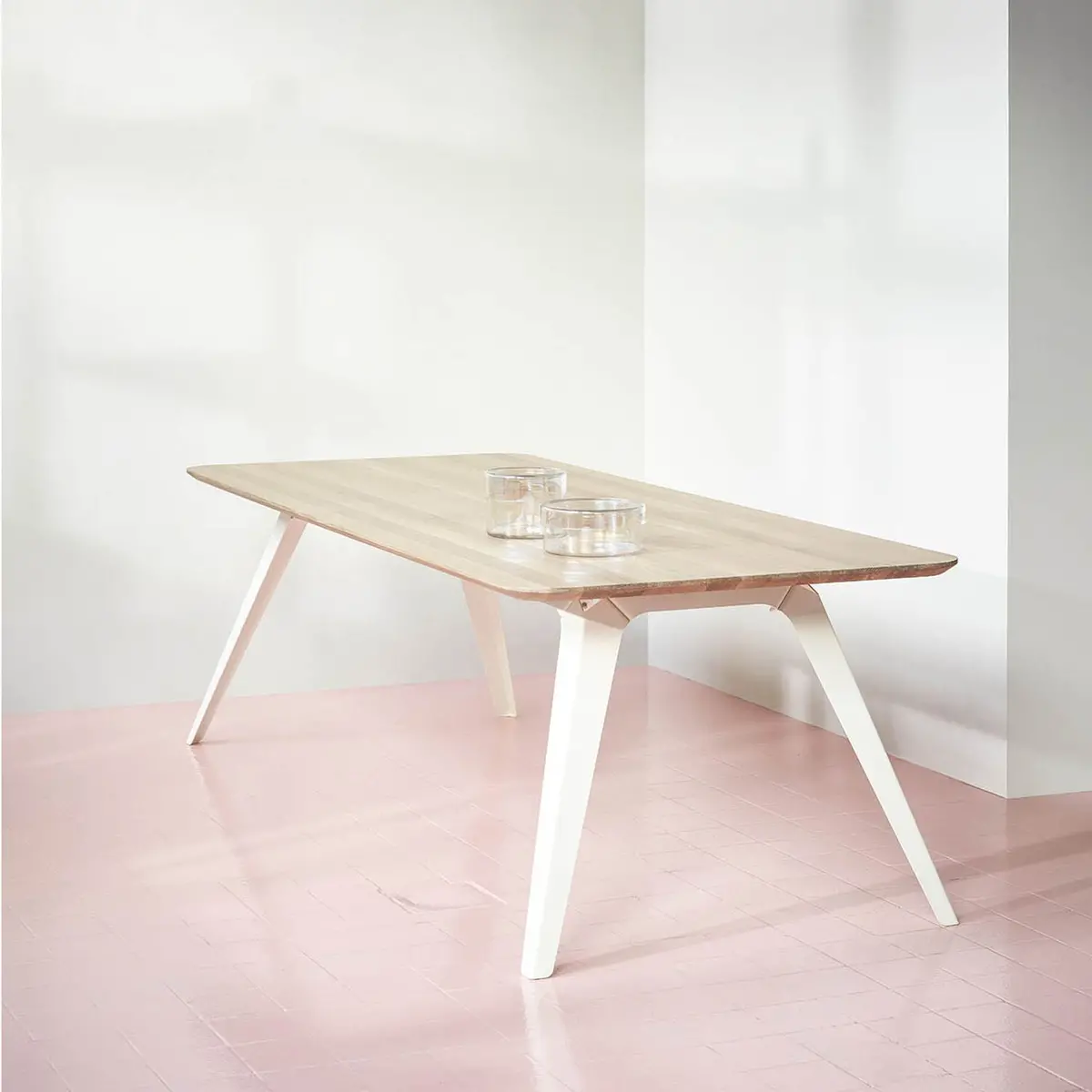 Puik | Fold Table | Solid Oak + White Base 240X100cm - Lc 1