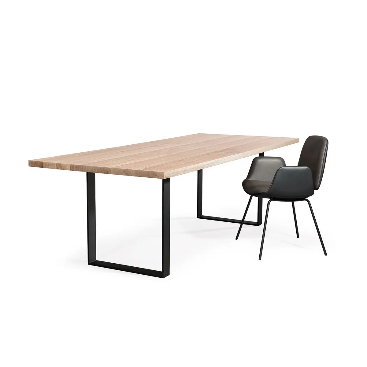 Janua | Sc 58 Table | White Pigmented Oak + Black Base 240X100cm 1