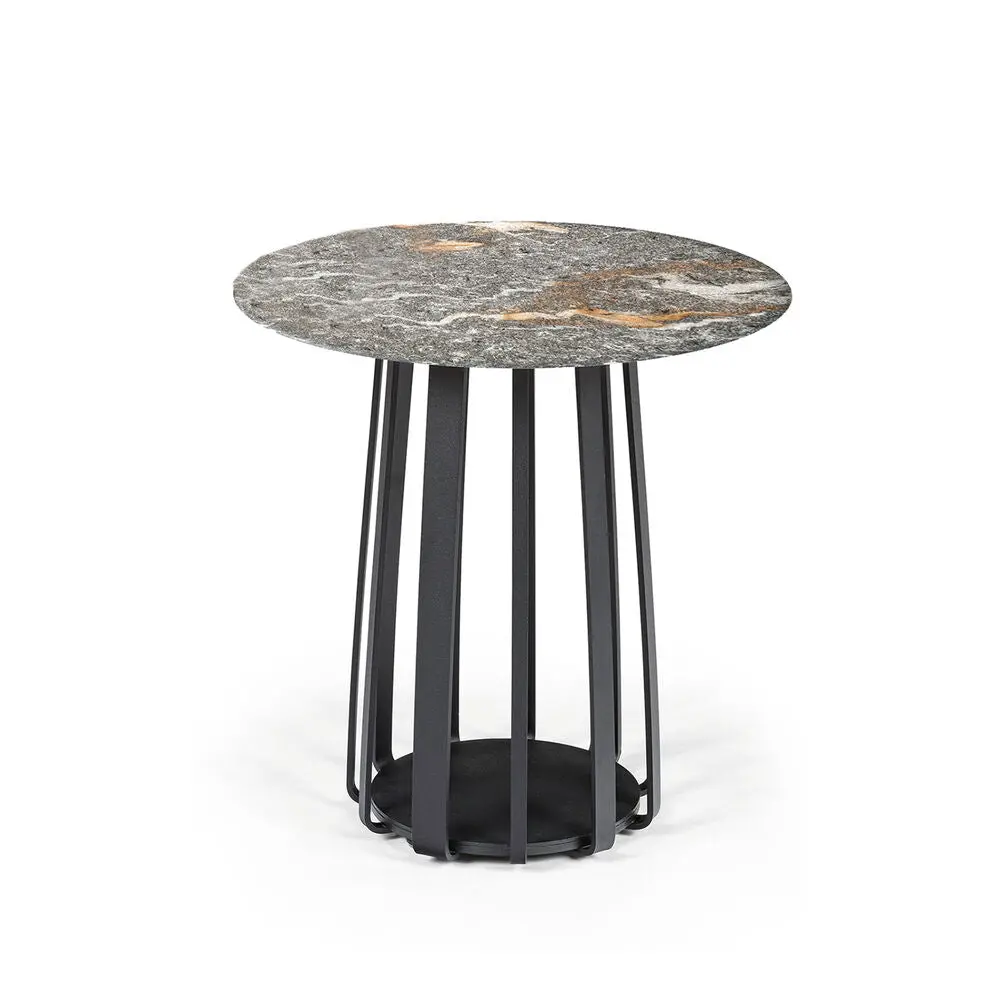 Janua | Bc 09 Basket Outdoor Coffee Table | Alps Glitter Stone + Black Base 1