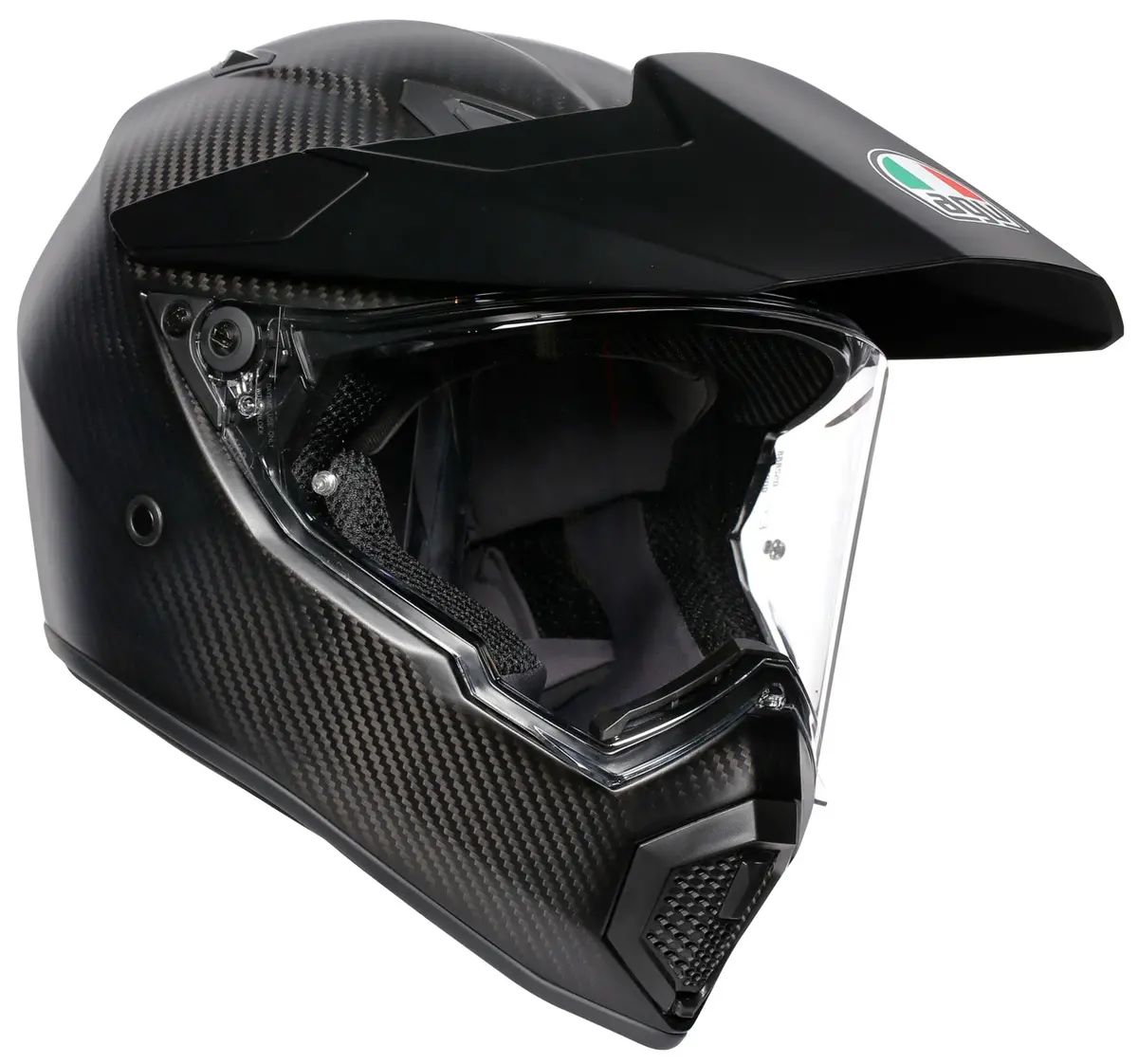 Agv Ax-9 Matt Carbon Motorcycle Summer Helmet - 4-Ways Configurations 1