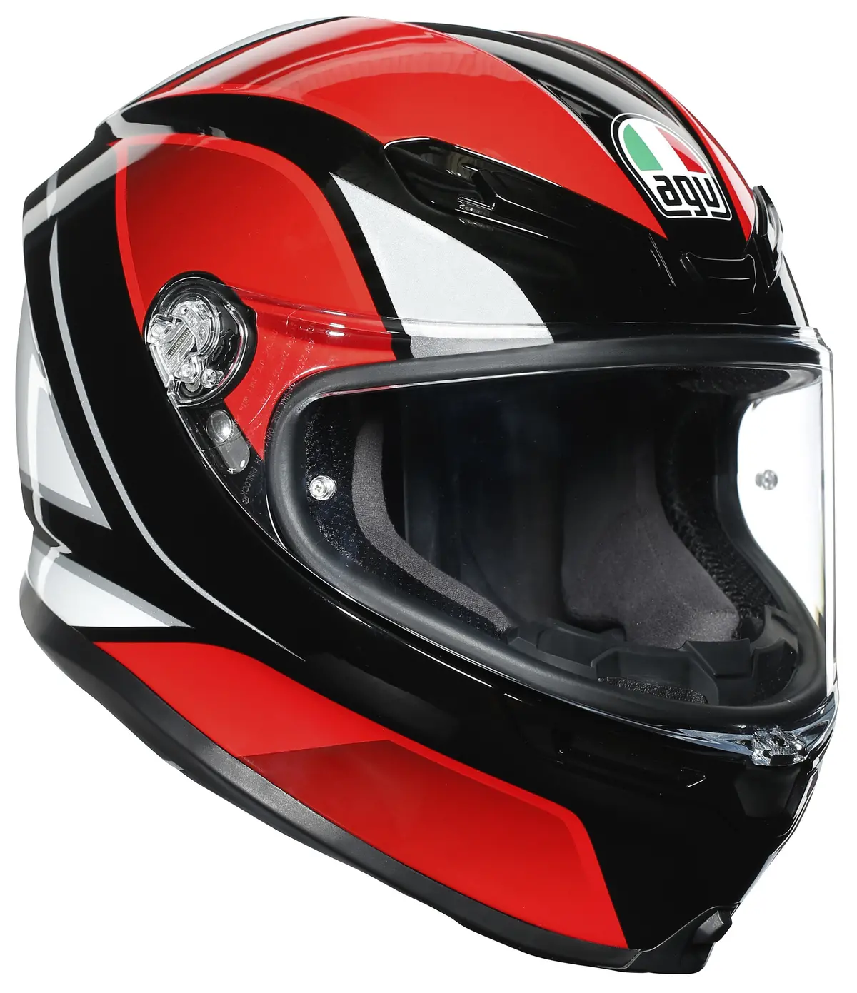 Agv K-6 Full-Face Motorcycle Helmet - Hyphen Black/Red/White 1