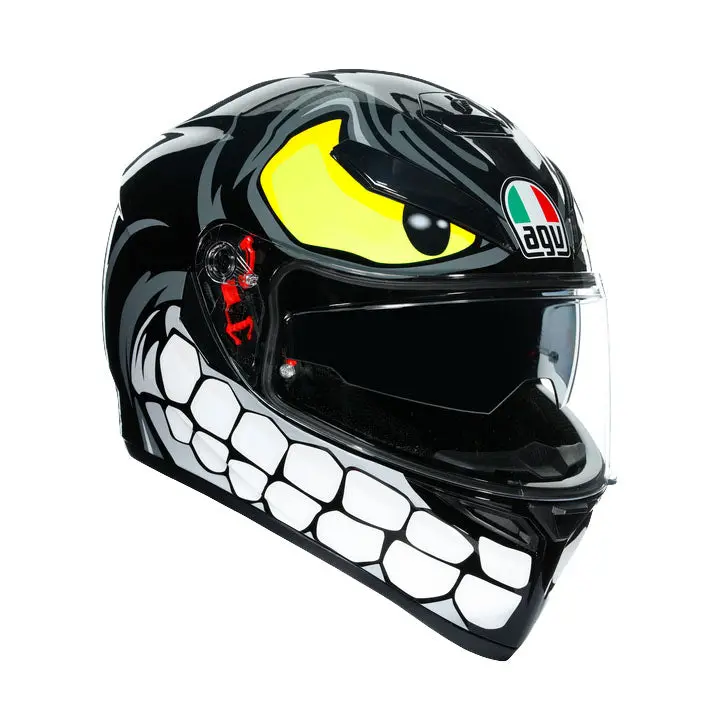 Agv K-3 Sv Full-Face Helmet - Angry Black/Yellow Graphic 1
