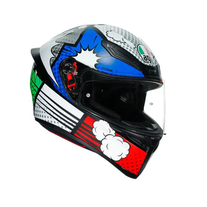 Agv K-1 Full-Face Motorcycle Helmet - Bang Matt Italy/Blue 1