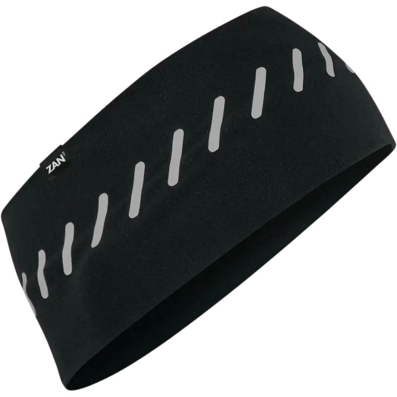 Zan Headgear Headband Sportflex Series Reflective Black Hbl114r 1