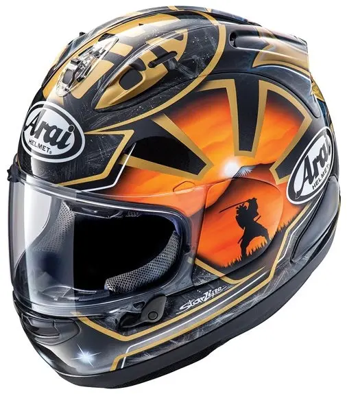 Arai Corsair-X Motorcycle Full-Face Helmet - Dani Samurai-2 Graphic 1