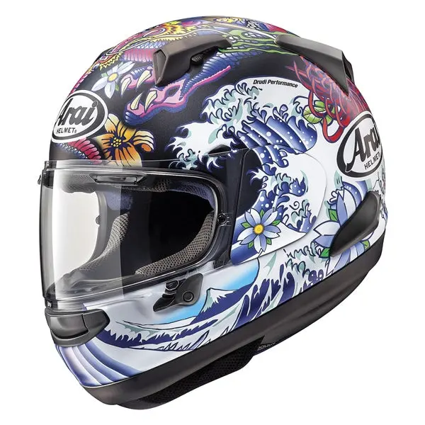 Arai Quantum-X Motorcycle Full-Face Helmet - Oriental Black Frost Grap 1