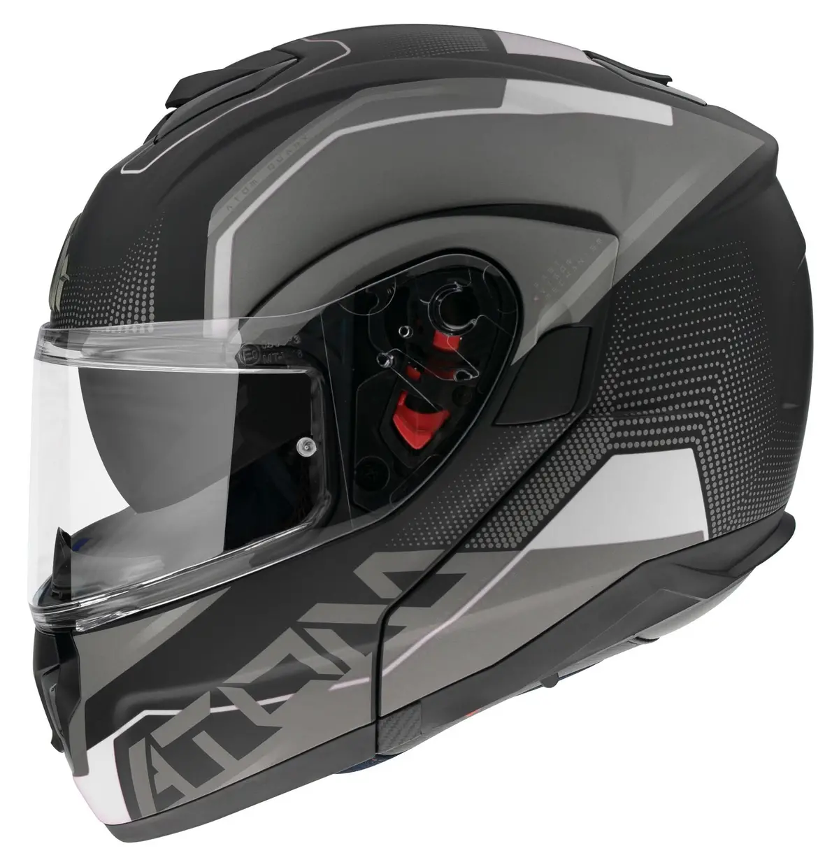 Mt Atom Sv Snowmobile Winter Modular Helmet - Quark Graphic 1