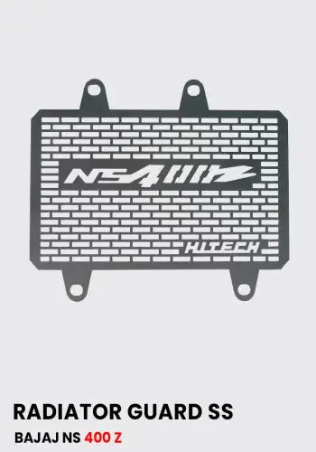 Bajaj Ns 400 Z  Radiator Guard Black - Rd 934 ( Stainless Steel ) 1