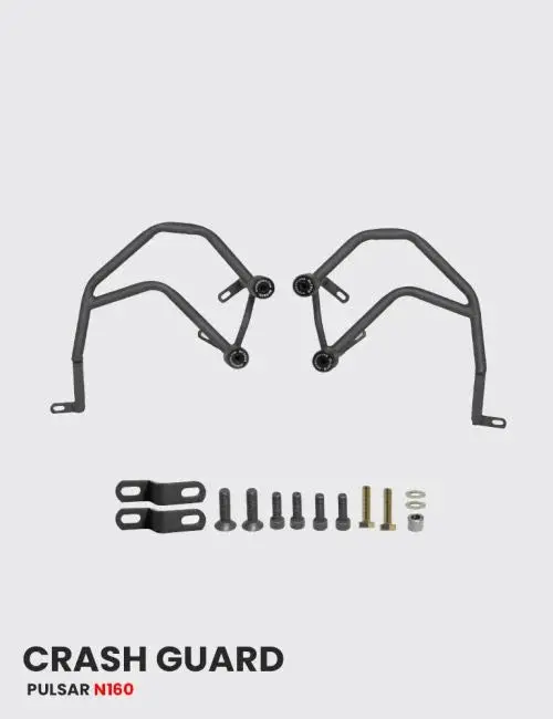 Crash Guard With 4 Metal Slider For N 160 - 250 Black Matt - Sb 696 / Ht Exhaust 1