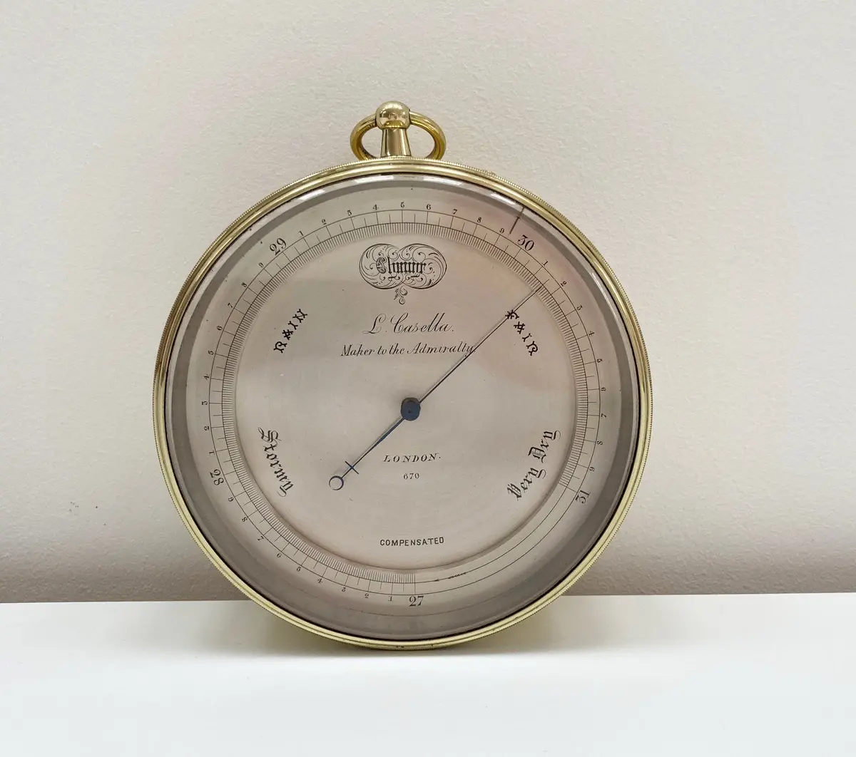 Mid Victorian Aneroid Barometer By Louis Casella Of London 1