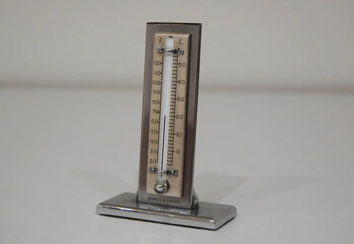 Art Deco Period Desk Thermometer By Negretti & Zambra London 1