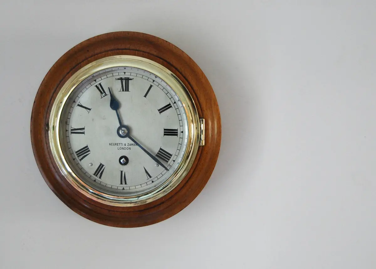 Rare Art Deco Period Mahogany Cased Five Inch Dial Clock By Negretti & Zambra 1