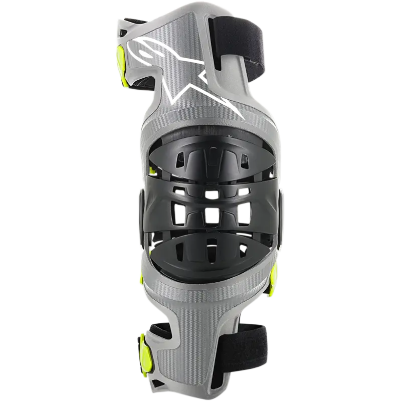 Alpinestars Bionic-7 Knee Brace Set Silver/Yellow Fluorescent 1
