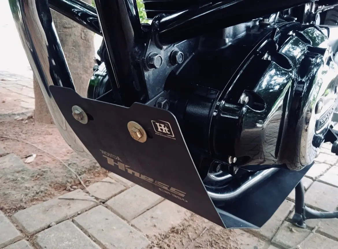 Ht Honda Hness Cb 350 Sump Guard Stainless Steel Black Matt – Sb 549 / Ht Exhaust Sku: Sb 549 1
