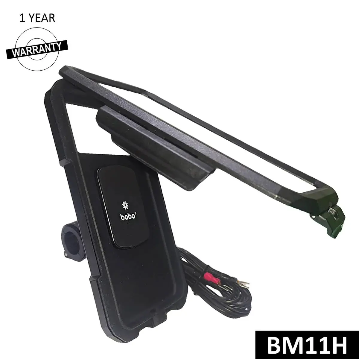 Bobo Bm11 Fully Waterproof Bike Phone Holder (With Fast 15W Wireless Charger & Usb-C Input/Output Port) Motorcycle Mobile Mount 1