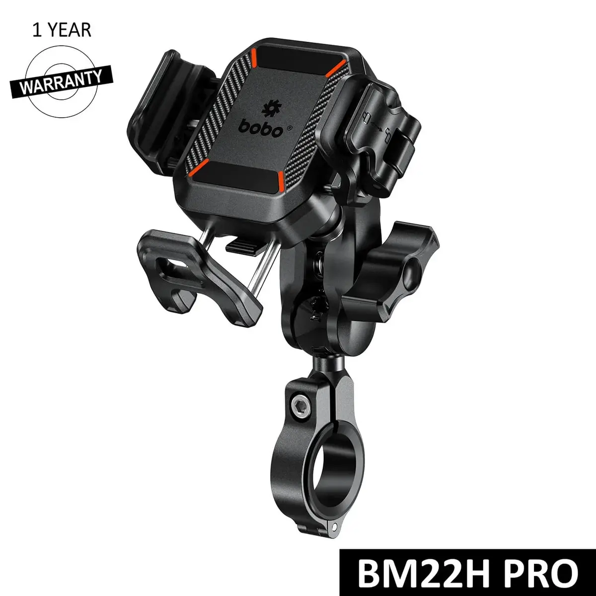 Bobo Bm22h (Or Bm22m) Pro Handlebar (Or Mirror) Mount Anti-Vibration Anti-Theft Bike / Cycle Phone Holder Motorcycle Mobile Mount 1