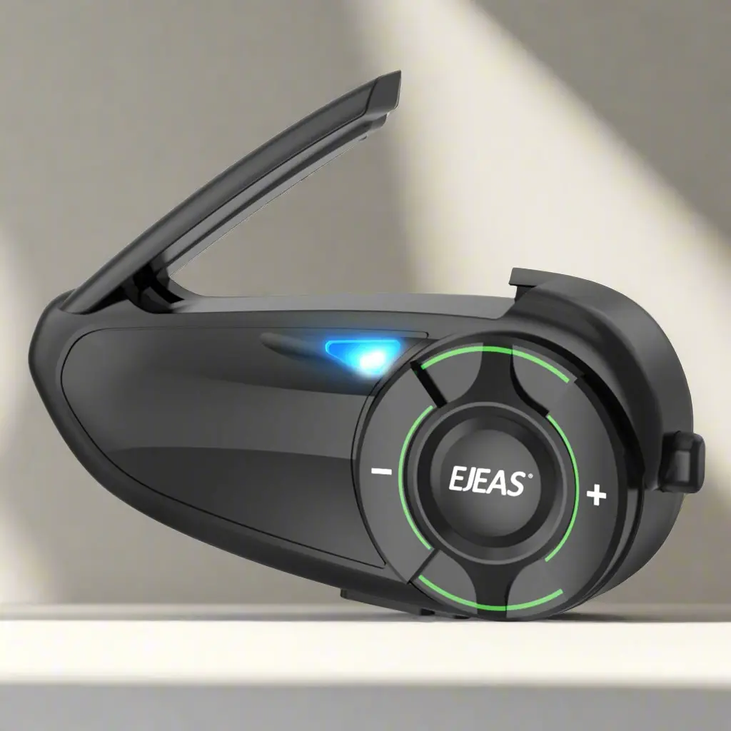 Ejeas Q8_Motorcycle Mesh Intercom, 6 Riders Group Talking At The Same Time - 1 Year Warranty 1