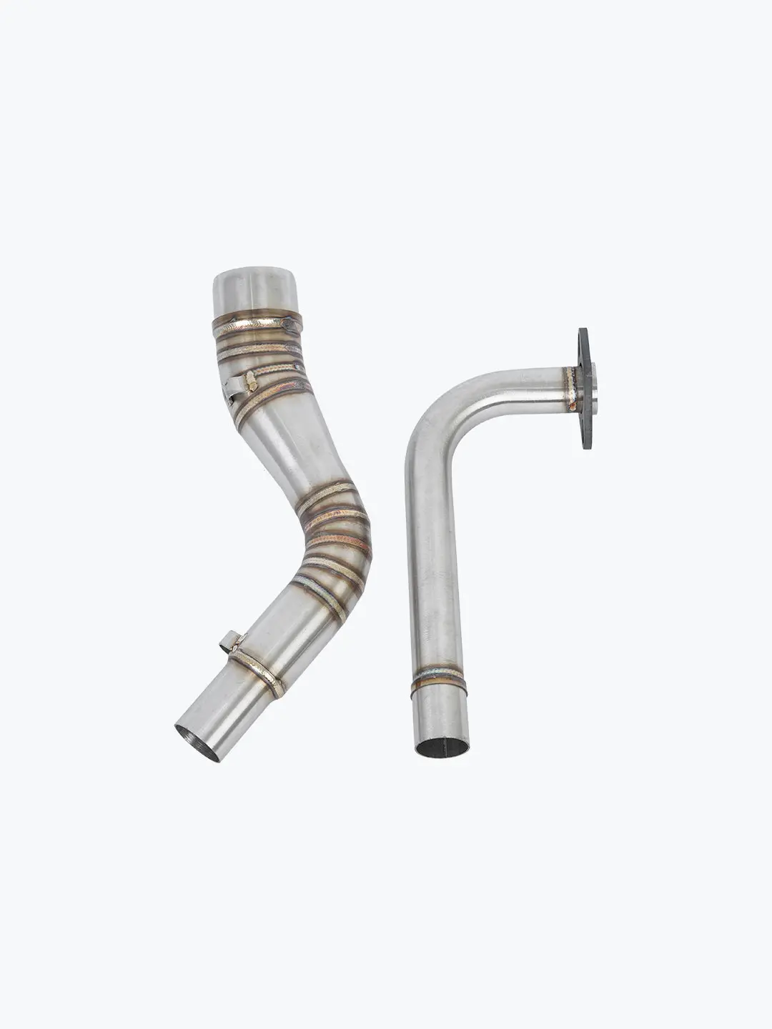 Aerox 2 Piece Bend Pipe Silver 1