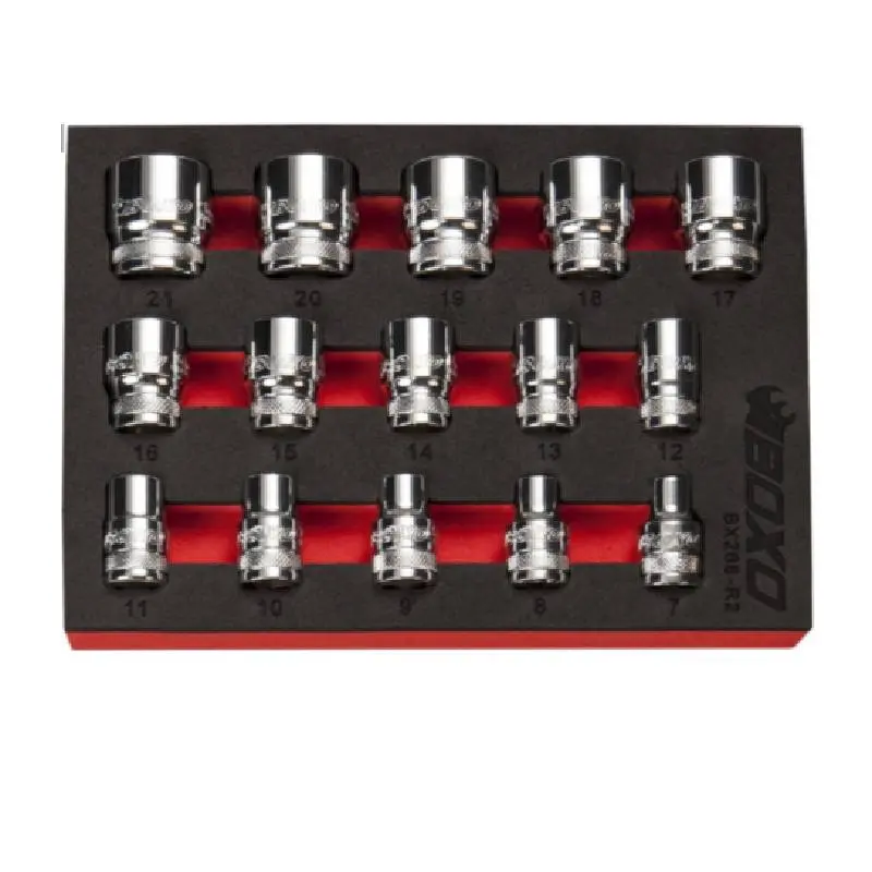 Boxo 15 Pce 3/8" 6 Point Shallow Socket Set 1