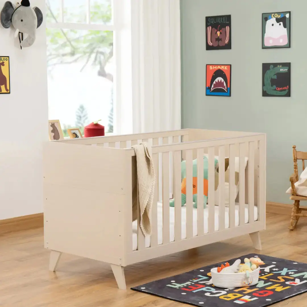 Babymore Dante Cot Bed – Natural 1